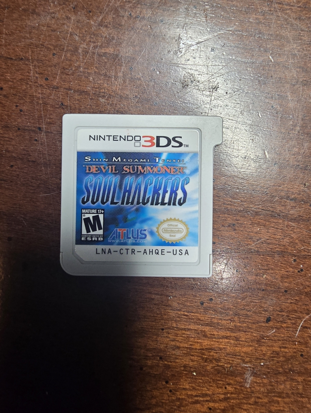 Nintendo 3DS Soul Hackers Game Card - White/Blue Label